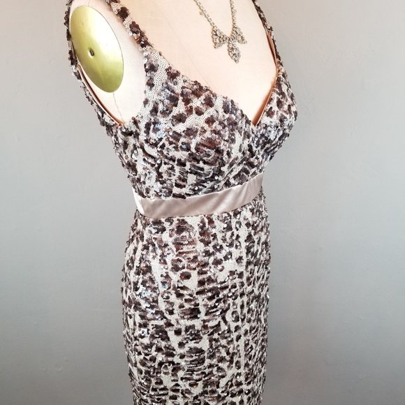 SPLASH Leopard Sequin Cocktail Party Dress Women's Size 8 * NEW with Tags - Picture 10 of 12